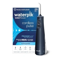 Waterpik Cordless Pulse Rechargeable Portable Water Flosser for Teeth, Gums, Braces Care and Travel with 2 Flossing Tips, Waterproof, ADA Accepted, WF-20 Blue, Packaging May Vary