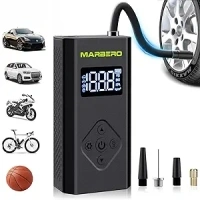 Tire Inflator Portable Air Compressor 150PSI Cordless Rechargeable Car Tire Air Pump Portable Auto Off Tire Pump with Pressure Gauge LED Light for Travel Motorcycle Bike Soccer Basketball Swim Ring