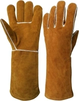 Welding Gloves Heat Resistant Baking Grill Gloves Welder Fireplace Stove Glove