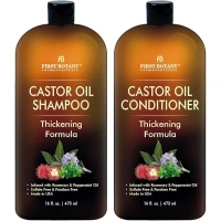 Castor Oil Shampoo and Conditioner - An Anti Hair Loss Set Thickening formula For Hair Regrowth, Anti Thinning Sulfate Free For Men & Women Anti Dandruff Treatment - 16 oz