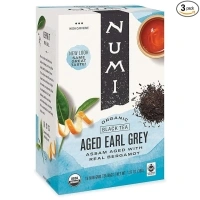 Numi Organic Aged Earl Grey Tea, 18 Tea Bags (Pack of 3) Black Tea With Bergamot Orange, Caffeinated (Packaging May Vary)