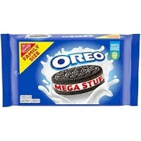 OREO Mega Stuf Chocolate Sandwich Cookies, Family Size, 17.6 oz