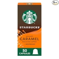 Starbucks Caramel Flavored Coffee Capsules Compatible with Nespresso Original Line System (50 Count)