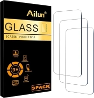 Ailun Glass Screen Protector for iPhone 16 / iPhone 15 / iPhone 15 Pro [6.1 Inch] Display 3 Pack Tempered Glass, Sensor Protection, Dynamic Island Compatible, Case Friendly