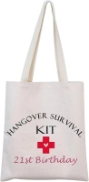 MNIGIU 21st Birthday Hangover Tote 21st Birthday Gift 21st Birthday Favor Bag 21st Birthday Bag