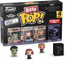 Funko Bitty Pop! Marvel Mini Collectible Toys 4-Pack - Hulk, Black Widow, Hawkeye & Mystery Chase Figure (Styles May Vary)