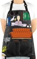 VAMSII Merchandise TV Show Inspired Apron Fans Gifts TV Themed Cooking Kitchen Apron with Pockets