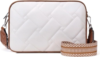 Small Quilted Crossbody Bags for Women Vegan Leather Purses Small Shoulder Handbags with Wide Strap