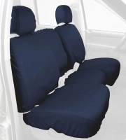 Covercraft Custom-Fit Front Bench SeatSaver Seat Covers - Polycotton Fabric, Navy Blue