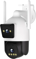 Alaga Dual Lens 5G&2.4G Wireless Security Camera Outdoor, F1.0 Lens Super Full Color, 360° Pan Tilt Outside WiFi Cameras for Home with 3M Power Cord, 24H Record Motion Detection 2-Way Talk