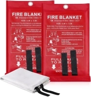 LUXJET Emergency Fire Blanket for Home Kitchen Fiberglass Suppression Fire Blanket, Fire Extinguisher for Camping, Kitchen, Boat, Car & Office, Amusement Building