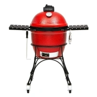 Classic Joe™ I 18-inch Charcoal Grill in Red with Cart, Side Shelves, Grill Gripper, and Ash Tool