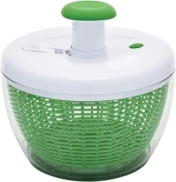 Farberware Easy to use pro Pump Spinner with Bowl, Colander and Built in draining System for Fresh, Crisp, Clean Salad and Produce, Large 6.6 quart, Green