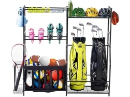 LUGO SR-57 Garage Sports Equipment Organizer with Baskets and Hooks