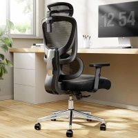 Marsail Ergonomic Office Chair Desk Chair: Ergonomic Gaming Chair with Adjustable Lumbar Support,Breathable Mesh Adjustable Armrest&Headrest,Black