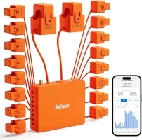 Refoss Smart Home Energy Monitor, Real-Time Accurate Energy Consumption Tracking, Electricity Usage Monitor with 16 x 60A Circuit Sensors, 36-Month History, Solar/Net Metering, 2.4 GHz WiFi