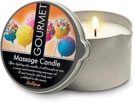 GOURMET COLLECTION Massage Oil Candle Lollipop Scent - Vegan Moisturizing Massage Oil - Ideal Massage Oil for Massage Therapy, Luxurious Body Oil Experience 6.76oz