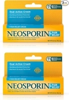 Neosporin + Maximum-Strength Pain Relief Dual Action Cream, First Aid Topical Antibiotic & Analgesic Cream for Wound Care of Minor Cuts, Scrapes & Burns, Polymyxin B & Pramoxine HCl,.5 oz