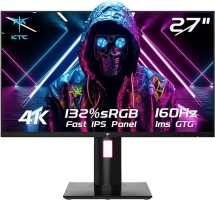 KTC 27" 4K UHD 144Hz Gaming Monitor - Fast IPS Panel 160Hz 1ms GTG, HDR400 132% sRGB, HDMI2.1/DP1.4, VESA Mount, Height/Tilt/Pivot/Swivel Stand, Vertical Monitor Ideal for Gamers, Designers