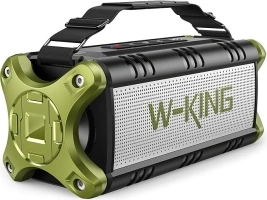 W-KING Bluetooth Speaker, 90W Peak 50W RMS Portable Speakers Bluetooth Wireless Loud, IPX6 Waterproof Outdoor Large Bluetooth Speaker Subwoofer/Bass Boost/DSP/40H Playtime/Stereo Pairing/Power Bank/TF