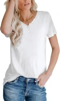 DittyandVibe Womens Summer V-Neck T Shirt Casual Cute Tops Blouses