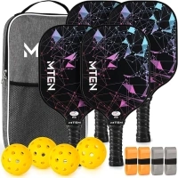 Pickleball Paddles, USAPA Approved Fiberglass Surface Pickleball Set with Pickleball Rackets, Pickle Ball Paddle Set ​for Beginners & Pros