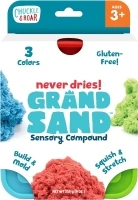 Chuckle & Roar - Grand Sand - Tactile Construction Sand - Educational Fun for Preschoolers - Fidget Arts and Crafts for Toddlers - Never Dries - Ages 3 and Up