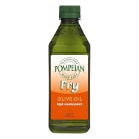 Pompeian Made Easy Fry Olive Oil, High Smoke Point, Perfect for Frying Foods such as Chicken and Potatoes, American Heart Association Certified, Non-Allergenic, Non-GMO, 16 Fl Oz (Pack of 1)