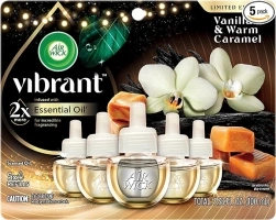 Air Wick Scented Oil - Vibrant Refill Vanilla & Warm Caramel, 5 Refills