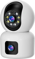 Hawkray 360° Dual Lens Smart Security Camera, 2K HD Camera, 2.4GHz with WiFi, Color Night Vision, Motion Detection for Baby and Pet Monitoring, Support Cloud and SD Card Storage.