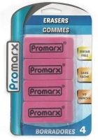 Promarx Pink Erasers, 4 Count (DA09-NRSB04-48)