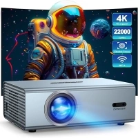 [Electric Focus]4K Projector with WiFi6 and Bluetooth 5.3, 22000L Outside Video Movie Projectors, OWNKNEW Outdoor Gaming Projector, Support Auto Keystone Correction for Phone/TV/iPhone/HDMI/USB