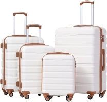 Coolife Luggage 4 Piece Set Suitcase Spinner Hardshell Lightweight TSA Lock