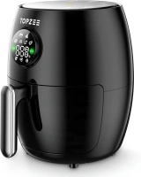 Small Compact Air Fryer, 2.1QT, 4-in-1 Small Mini Airfryer, Bake, Roast, Reheat, 98% Less Oil, Adjustable Temperature Control w/ 60min Timer, Quiet, Nonstick & Dishwasher Safe Basket, BPA-Free, Black