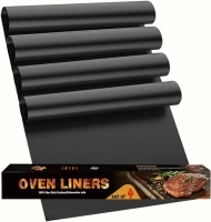 Oven Liners for Bottom of Oven, Large Thick Heavy Duty 100% Non-stick Reusable Teflon Oven Mat,Baking Mat for Electric, Gas, Toaster Ovens, Grills,Kitchen Friendly Cooking Accessory (16.25x23)