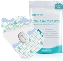 Adhesive Patches Compatible for Dexcom G7 Overpatches Breathable Oxygen-Permeable Waterproof Sweatproof Medical Tape Precut CGM Sensor Cover Patches Sterile Package Clear 30pcs