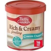 Betty Crocker Rich & Creamy Cream Cheese Flavored Frosting, Gluten Free Frosting, 16 oz