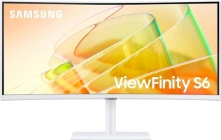 SAMSUNG 34-Inch ViewFinity S65TC Series Ultra-WQHD 1000R Curved Computer Monitor, HDR10, 100Hz, AMD FreeSync, Thunderbolt 4, Height Adjustable Stand, Built-in Speakers, Eye Care, LS34C650TANXGO, 2024