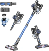 Vacuum Cleaner, Cordless Stick Vacuum with 80000 RPM High-Speed Brushless Motor, Max 40 Mins Runtime, 5 Stages High Efficiency Filtration Vacuum for Hard Floors