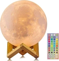 CPLA Moon Lamp Upgrade 128 Colors, Gifts for Girls Boys Kids Women Birthday, Teen Girl Gifts Trendy Stuff, Cool Astronomy Gifts, Shelf Decor, Remote & Touch Control Moon Night Light, Diameter 6 inch