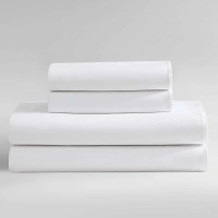 Calvin Klein - Queen Sheets, Cotton Sateen Bedding Set, Luxuriously Soft Home Decor (Pearl Edge White, Queen)