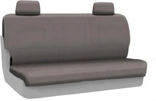 Coverking Custom Fit Front Solid Bench Seat Cover for Select Ford F-Series Models - Polycotton Drill (Medium Gray)