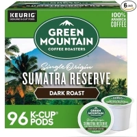 Green Mountain Coffee Roasters Sumatra Reserve Coffee, Keurig Single-Serve K-Cup pods, Dark Roast, 96 Count (4 Packs of 24)