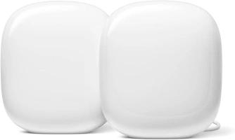 Google Nest WiFi Pro - Wi-Fi 6E - Reliable Home Wi-Fi System with Fast Speed and Whole Home Coverage - Mesh Router - 2 Pack - Snow