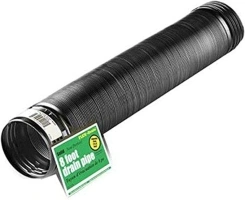 Flex-Drain 54021 Flexible/Expandable Landscaping Drain Pipe, Solid, 4-Inch by 8-Feet, Plastic, Black