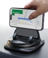 JOYROOM Phone Mount for Car, [Adjustable Spring Design] Dashboard Cell Phone Holder Car, 360° Rotatable Car Phone Holder Mount with Non-slip Silicone, Compatible with iPhone, Samsung, Other Smartphone