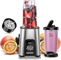 VEWIOR 900W Blender for Shakes and Smoothies, Smoothie Blender with 6 Fins Blender Blade, Personal Blender for Kitchen, Smoothie Juice Mixer Include 2 * 22 oz To-Go Portable Cups