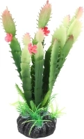 Zerone Plastic Cactus Plant, Simulation Plastic Cactus Plant Terrarium Reptiles Habitats Decoration Home Decoration for Tortoise Lizard Gecko Bearded Dragon