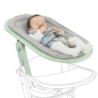 Newborn Set Bouncer- Convert The Curipeer High Chair into Infant Seat for Newborns Up to 20 lbs - Removable Cushion with 5-Point Harness, Soft Mint