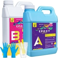 Bond Craftor Epoxy Resin Kit 1Gallon, Clear Crystal Resina Epoxica Food Safe, Casting Resin for Art Craft, Jewelry Making, DIY